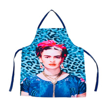 Load image into Gallery viewer, Frida Kahlo Leopard Print Apron – MexiPop Art Design