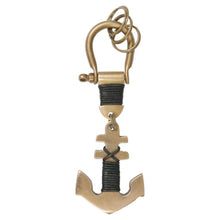 Load image into Gallery viewer, Solid Brass Anchor Key Ring – Nautical Maritime-Inspired Keychain Gift