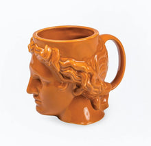 Load image into Gallery viewer, Terracotta Apollo Head Ceramic Mug – Greek God Inspired Drinkware