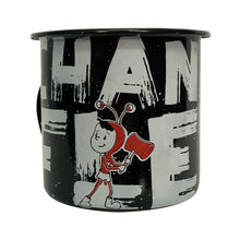 Load image into Gallery viewer, El Chapulín Colorado Enamel Coffee Mug – Official Mexican Product – 360ml