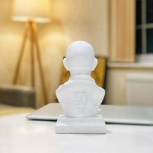 Load image into Gallery viewer, Mahatma Gandhi Bust – Alabaster & Plaster | White Sculpture 20cm | Inspirational Home Decor