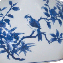 Load image into Gallery viewer, Zhi Que Porcelain Stem Vase – Blue & White Bird Blossom Design – 28cm – Ashmolean Collection