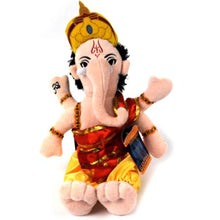 Load image into Gallery viewer, Ganesh Little Thinker Plush Doll – 11” Hindu Elephant God of Wisdom – Gift for Adults & Kids