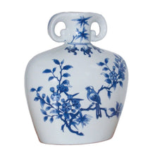 Load image into Gallery viewer, Zhi Que Porcelain Flask – Ashmolean Collection – Blue & White Bird Design – 30cm Vase