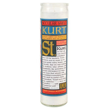Load image into Gallery viewer, Kurt Vonnegut Secular Saints Glass Candle – Literary Votive for Fans of Dark Comedy