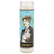 Load image into Gallery viewer, Eleanor Roosevelt Secular Saints Glass Candle – Inspirational Votive