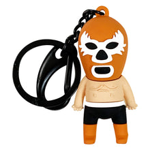 Load image into Gallery viewer, 3D Mexican Lucha Libre Wrestler PVC Keyring – 3 x 5.5 cm
