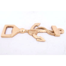 Load image into Gallery viewer, Anchor Design Metal Bottle Opener – Quirky Nautical Gift – Golden Finish