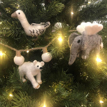 Load image into Gallery viewer, Set of 2 Flying Elephants Hanging Decoration – Fair Trade Felt Ornament