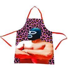 Load image into Gallery viewer, Mexican Wrestling Lucha Libre Animal Print Apron – Wajiro Dream MexiPop Art