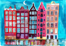 Load image into Gallery viewer, Holland Houses A4 Art Print – Colourful Amsterdam Home Decor