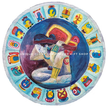 Load image into Gallery viewer, Mayan Calendar Hand-Painted Art Print – A4 Full Colour Wall Decor – Ancient Mesoamerican Design