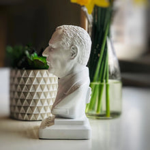 Load image into Gallery viewer, Charles de Gaulle Handmade Bust – Alabaster & Plaster – 20cm – Made in Germany