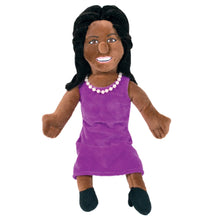 Load image into Gallery viewer, Michelle Obama Little Thinker Plush Doll – 11” Inspirational Gift Collectible