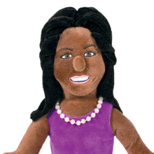 Load image into Gallery viewer, Michelle Obama Little Thinker Plush Doll – 11” Inspirational Gift Collectible