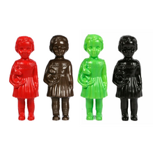 Load image into Gallery viewer, Set of 4 African Clonette Dolls – Black, Red, Brown & Green – 24cm Recycled Plastic Decorative Collectibles