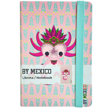 Load image into Gallery viewer, Mexican Pink Yul Axolotl Notebook – Imported from Mexico – 21 x 14 cm