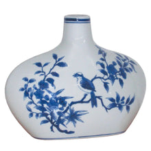 Load image into Gallery viewer, Zhi Que Porcelain Stem Vase – Blue & White Bird Blossom Design – 28cm – Ashmolean Collection