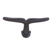 Load image into Gallery viewer, Set of 4 Cast-Iron Whale Tail Coat Hooks – Nautical Wall Decor
