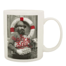 Load image into Gallery viewer, Set of 4 Ceramic Coffee Mugs – Nautical Fisherman Design