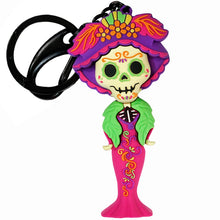 Load image into Gallery viewer, 3D Mexican Catrina PVC Keyring – Imported from Mexico