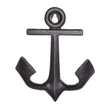 Load image into Gallery viewer, Set of 3 Anchor Coat Hooks – Cast Iron Nautical Wall Hooks