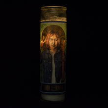 Load image into Gallery viewer, John Lennon Glass Candle – Beatles Tribute Votive – Music & Peace Icon Gift