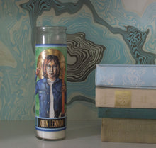 Load image into Gallery viewer, John Lennon Glass Candle – Beatles Tribute Votive – Music & Peace Icon Gift