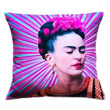 Load image into Gallery viewer, Frida Kahlo Cushion Cover 48x48cm – MexiPop Art Design by Wajiro Dream