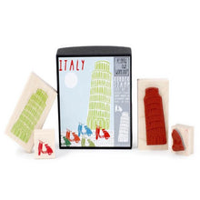Load image into Gallery viewer, Italy Rubber Stamp Set – Leaning Tower of Pisa & Vespa – Made in USA