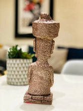 Load image into Gallery viewer, Set of 3 Moai with Pukao Statues – Easter Island Inspired Décor