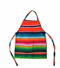 Load image into Gallery viewer, Mexican Handmade Serape Kids Apron – Colourful Unisex Cooking Baking Craft