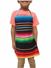 Load image into Gallery viewer, Mexican Handmade Serape Kids Apron – Colourful Unisex Cooking Baking Craft