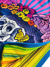 Load image into Gallery viewer, Mexican Catrina Blue Grocery Bag – Wajiro Dream Mexipop Art Tote 36x36cm