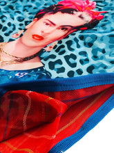 Load image into Gallery viewer, Frida Kahlo Leopard Print Grocery Bag by Wajiro Dream – Handmade Tote