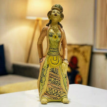 Load image into Gallery viewer, Hand Painted Ceramic Javanese Woman Ornament – Multicolour Home Décor 36cm