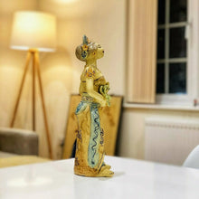 Load image into Gallery viewer, Hand Painted Ceramic Javanese Woman Statue – Cultural Home Décor 42cm