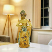 Load image into Gallery viewer, Hand Painted Ceramic Javanese Woman Statue – Cultural Home Décor 42cm