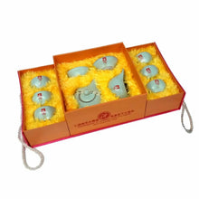 Load image into Gallery viewer, Green Pumpkin Porcelain Tea Set for 6 – Ru-Ware Style Gift Box