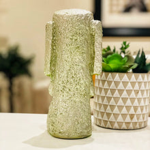 Load image into Gallery viewer, Silver-Green Effect Big Moai Bust – Easter Island Inspired Décor