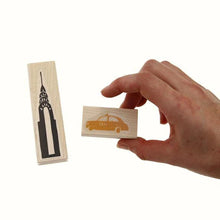 Load image into Gallery viewer, New York Stamp Set – Taxi & Empire State Building Rubber Stamps in Case