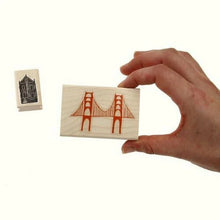 Load image into Gallery viewer, San Francisco City Stamp Set – Golden Gate & Victorian House Rubber Stamps