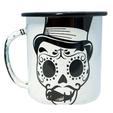 Load image into Gallery viewer, La Catrina Mexican Enamel Coffee Mug – 360ml – Imported from Mexico