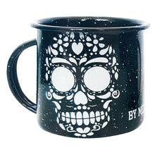 Load image into Gallery viewer, Mexican Skull Enamel Coffee Mug – 360ml – Imported from Mexico