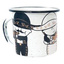 Load image into Gallery viewer, Mexican Mariachi Enamel Coffee Mug – 360ml – Imported from Mexico