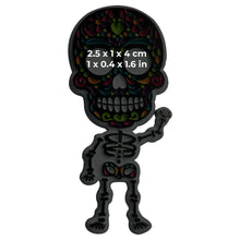 Load image into Gallery viewer, Mexican Skeleton Metal Pin Badge – Day of the Dead Calavera Design | Imported Collectible