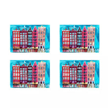 Load image into Gallery viewer, Set of 4 Holland Houses Fridge Magnets – Exclusive Art Print