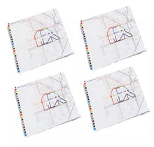 Load image into Gallery viewer, Set of 4 Animals on the Underground Notebooks – 2014
