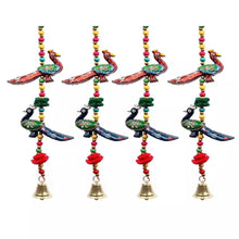 Load image into Gallery viewer, 4 PCS Peacock Garlands – Rajasthani Wall Hanging Toran Decoration | Indian Handmade Home Décor