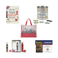 Load image into Gallery viewer, London Gift Set – Puzzle, Book, Tote, Postcards, Stamp Set & More – UK Souvenir Bundle